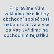 Not piprav listiny pro zaloen akciov spolenosti a spolenosti s.r.o.